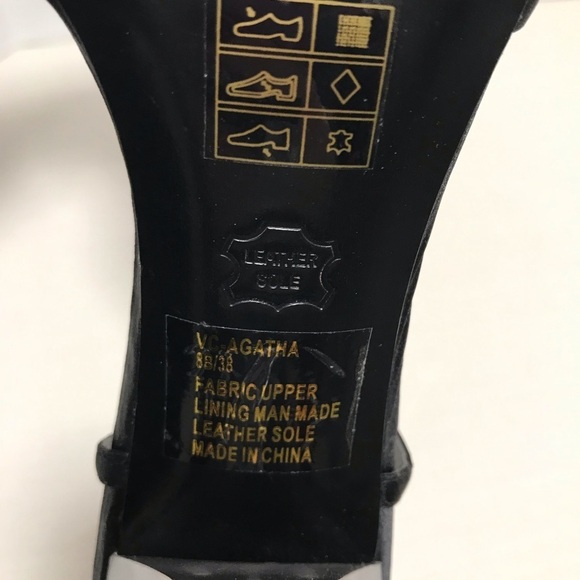 Vince Camuto Black Strappy Heel - Embellished with clear heel - Size 8 - Picture 11 of 12
